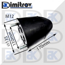 Буферен тампон M 12 Ø 135 x 170 mm